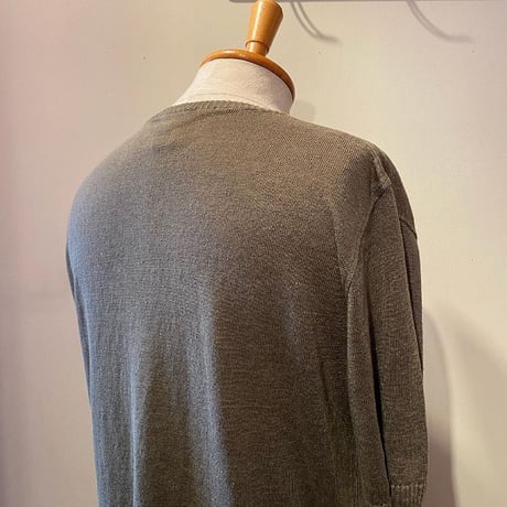 -GRP- Linen S/S crew neck knit（VERDE MILITARE/military olive）