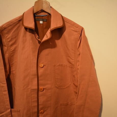 kenneth field -JACKET-（RUST）55 %cotton/45%linen