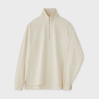 PHIGVEL‐MAKERS Co．PMAQ-CL02 HARF ZIP SPORTING TOP (ECRU)