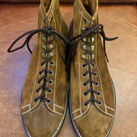 ZINTALA LINE-MAN BOOTS  material Special nubuck leather marron size UK8