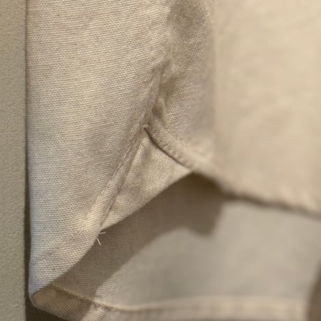 -FLANK LEDER-  OLD STYLE（BAND COLLAR）  vintage german 1960's bedsheets fabric (NATURAL)