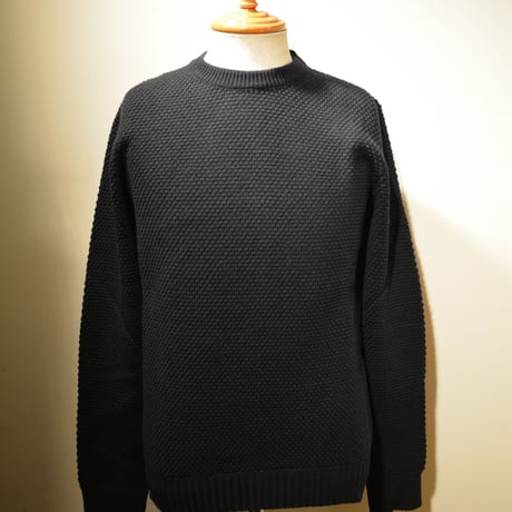 GRP WAFFLEKNIT‐mediumweight‐ blu notte (ネイビー)