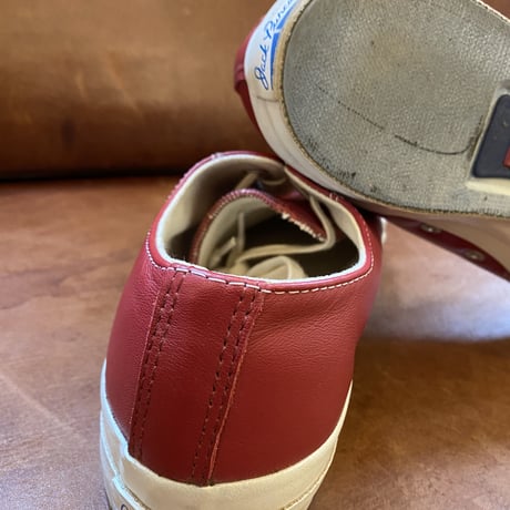converse juck purcell (1990's RED Leather)  Mint Condition  made in USA  size US 8 (26.5㎝)