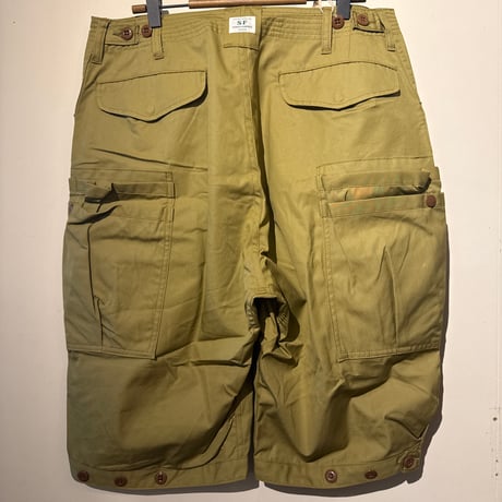 SASSAFRAS Overgrown Pants 1/2 (Weeds Poplin) Khaki size Ｍ