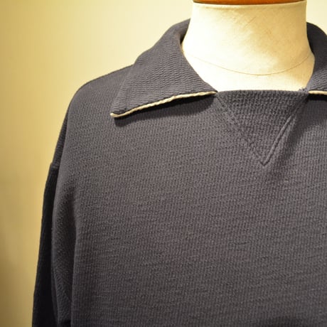 kenneth field L/S POLO  -NAVY-