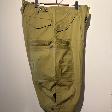 SASSAFRAS Overgrown Pants 1/2 (Weeds Poplin) Khaki size Ｍ