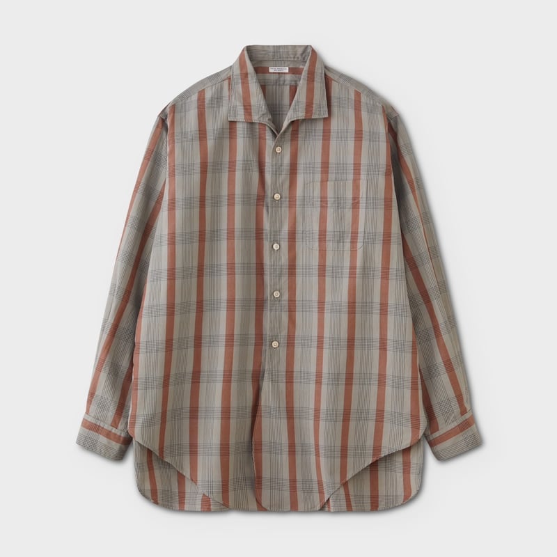 PHIGVEL‐MAKERS Co．FRENCH OPEN COLLAR LS SHIRT（T