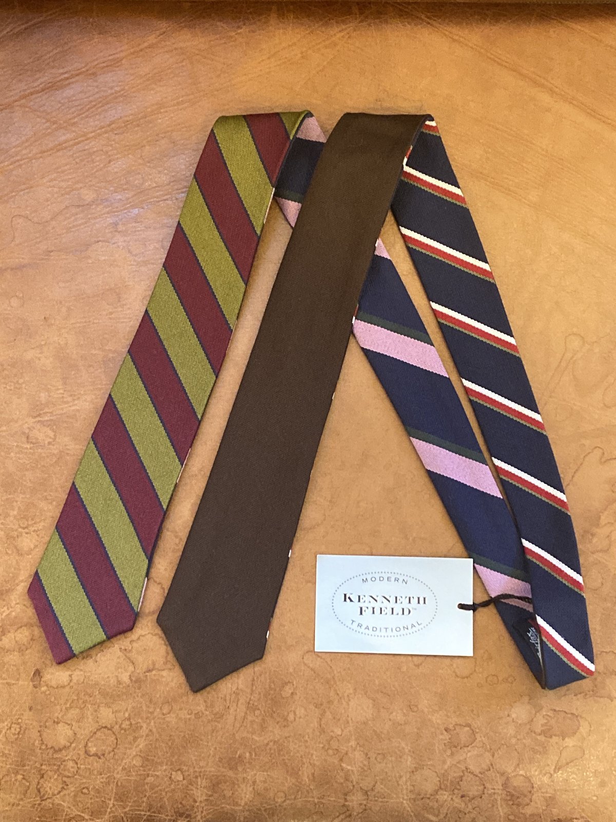 kenneth field 4face tie 3regimental×1solid(brow