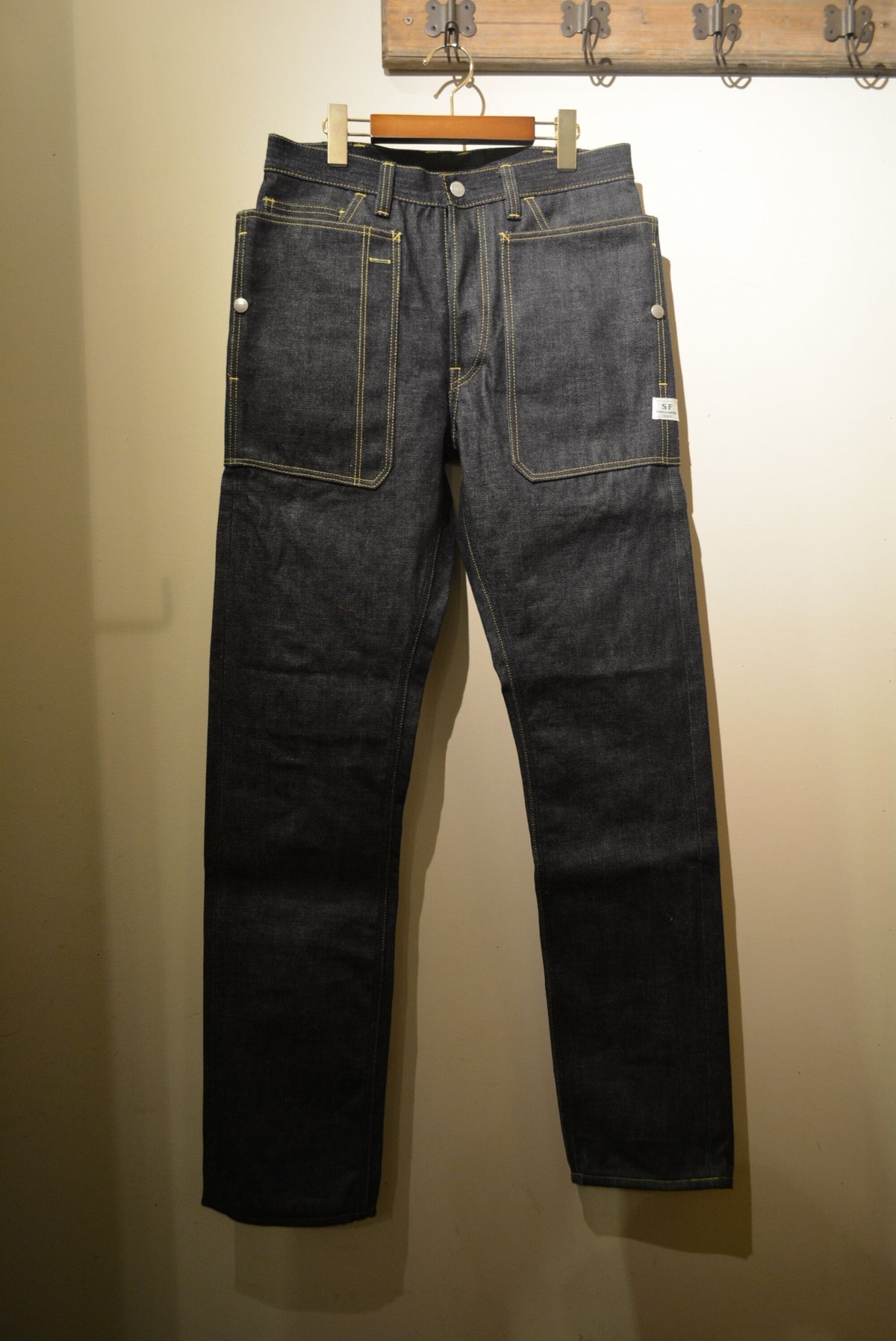 美品　SASSAFRAS FALL LEAF PANTS SASSAFRAS / FALL LEAF R PANTS (14oz Denim) – redtriangle