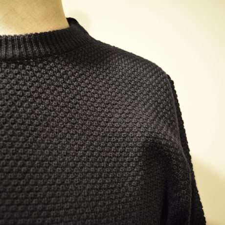 GRP WAFFLEKNIT‐mediumweight‐ blu notte (ネイビー)