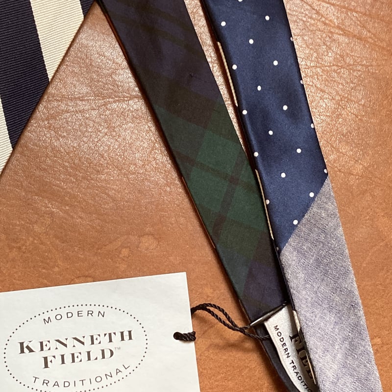 kenneth field 4face tie print camo×dot×tartan×r