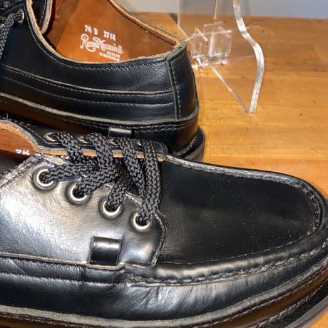 RUSSELL MOCCASIN 2758 Oneida BLK CXL Triple Vamp NOS size 7h D