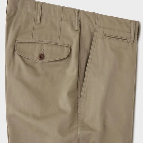 PHIGVEL‐MAKERS Co．Officer Trousers - Wide（khaki beige）