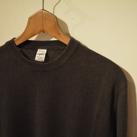 -grp- linen crew neck knit marrone