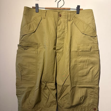 SASSAFRAS Overgrown Pants 1/2 (Weeds Poplin) Khaki size Ｍ