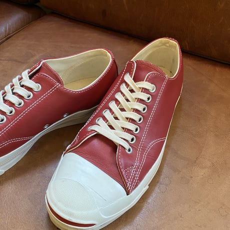 converse juck purcell (1990's RED Leather)  Mint Condition  made in USA  size US 8 (26.5㎝)