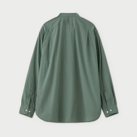 PHIGVEL‐MAKERS Co.  -permanent - PM-LS02  BAND COLLAR DRESS SHIRT (SAGE GREEN)