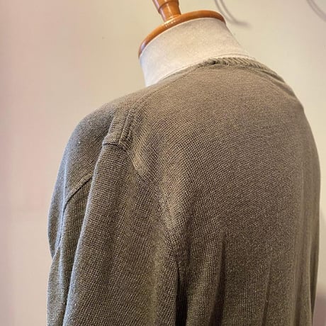 -GRP- Linen S/S crew neck knit（VERDE MILITARE/military olive）