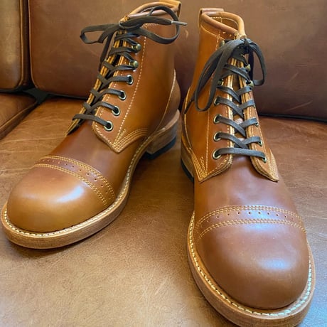 JULIAN BOOTS -Bowery- Made in USA  Horween natural color cordvan   size  US 7H