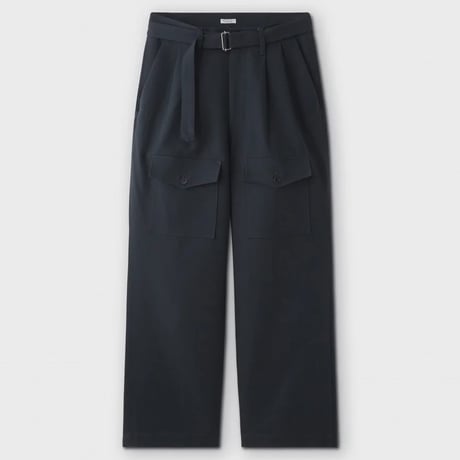 PHIGVEL‐MAKERS Co. Double Cloth Belted Trousers（DUST BLACK）