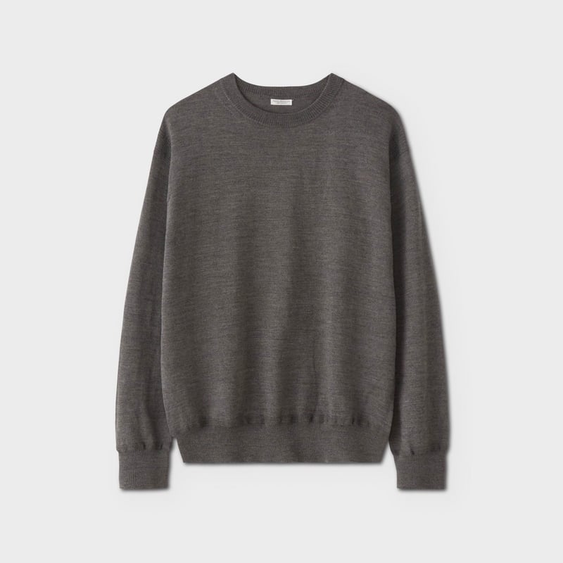 PHIGVEL‐MAKERS Co．W/L crew neck knit (TAUPE) |