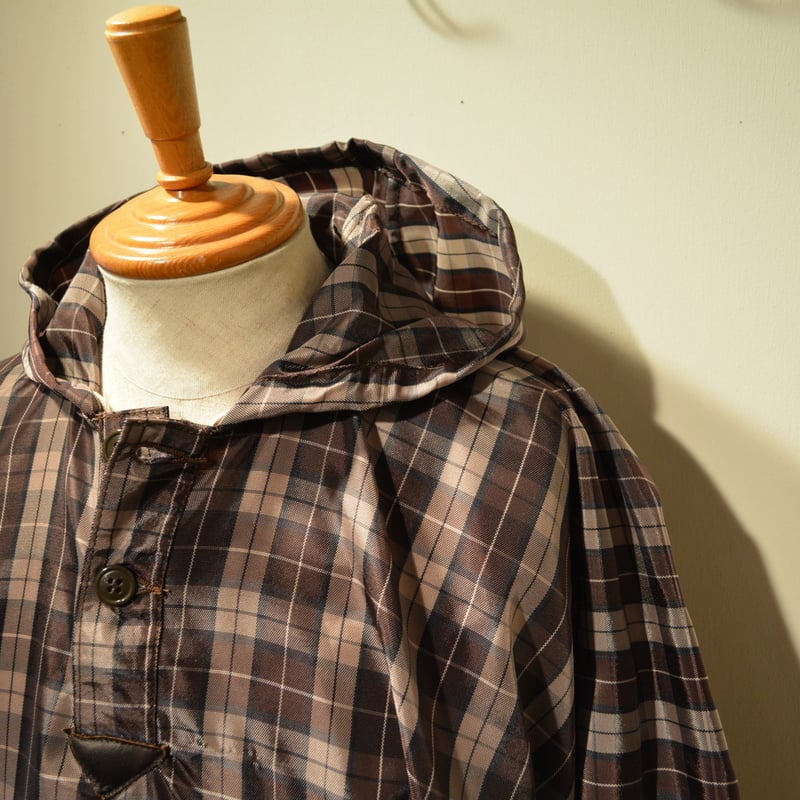 kenneth field PONCHO ‐NYLON OXFORD BROWN- | cre