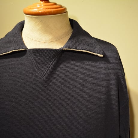 kenneth field L/S POLO  -NAVY-