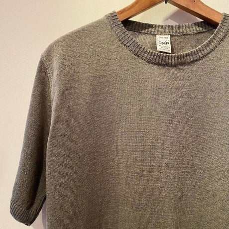 -GRP- Linen S/S crew neck knit（VERDE MILITARE/military olive）