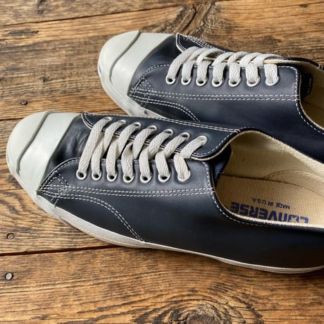 converse juck purcell (1990's deadstock navy leather) size US 8 (26.5㎝)
