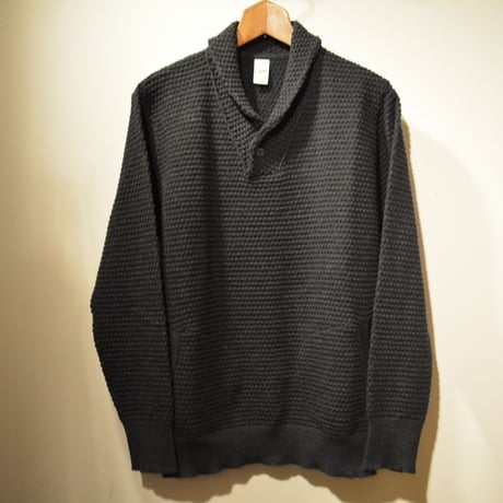 GRP  spotknit shawlcollar -ANTRACITE-