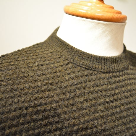 GRP crewneck “spotknit” VERDE(ダークグリーン)