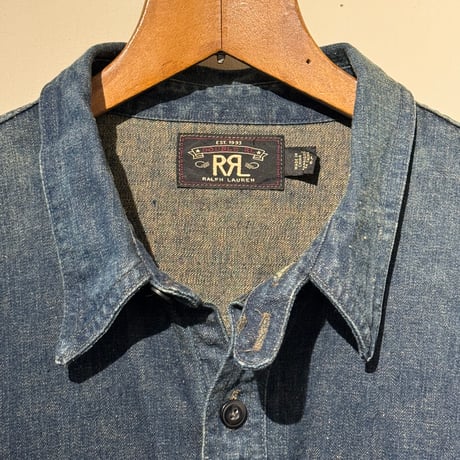 RRL (double RL) DENIM WORKSHIRTS (INDIGO) sizeＬ