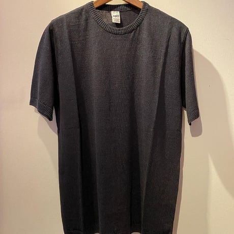 -GRP- Linen S/S crew neck knit（BLU/NAVY）