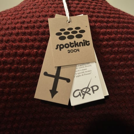 GRP crewneck “spotknit” BORDEAUX(ボルドー)