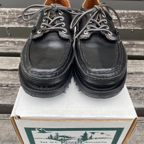 RUSSELL MOCCASIN 2758 Oneida BLK CXL Triple Vamp NOS size 7h D