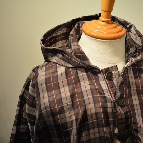 kenneth field PONCHO ‐NYLON OXFORD BROWN-