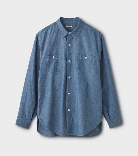 24SS PHIGVEL シャンブレーシャツ 定価37,400円 PHIGVEL フィグベル｜CHAMBRAY PULLOVER SS SHIRT シャンブレープル