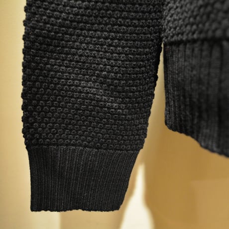GRP WAFFLEKNIT‐mediumweight‐ blu notte (ネイビー)