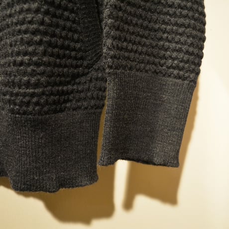 GRP  spotknit shawlcollar -ANTRACITE-