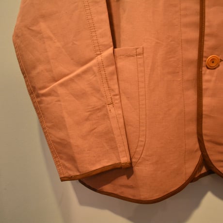 kenneth field -JACKET-（RUST）55 %cotton/45%linen