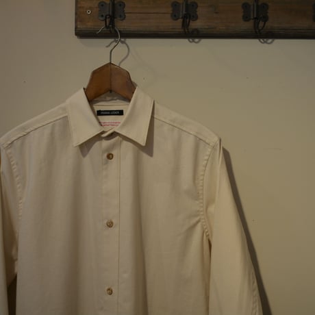 -FLANK LEDER-  OLD STYLE（BAND COLLAR）  vintage german 1960's bedsheets fabric (NATURAL)