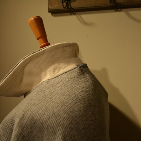 kenneth field L/S POLO  ‐GRAY‐