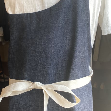 kenneth field ONE SHOULDER APRON DRESS 14oz INDIGO DENIM