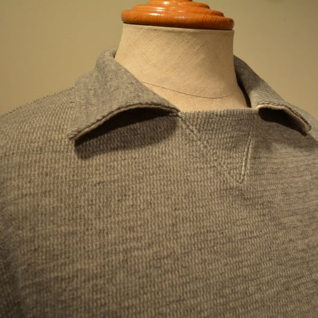 kenneth field L/S POLO  ‐GRAY‐
