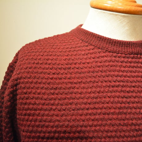 GRP crewneck “spotknit” BORDEAUX(ボルドー)