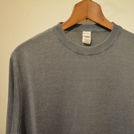 -grp- linen crew neck knit grigio