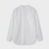 PHIGVEL MAKERS & Co.  PMAL-LS02 / BAND COLLAR DRESS SHIRT (OFF WHITE)