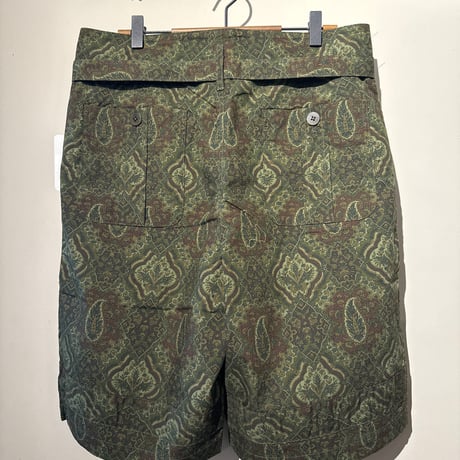 MOJITO GULF STREAM SHORTS（Green Paisley × rip stop fabric）