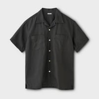 PHIGVEL‐MAKERS Co． Linen Safari SS Shirt(SEPIAGRAY)