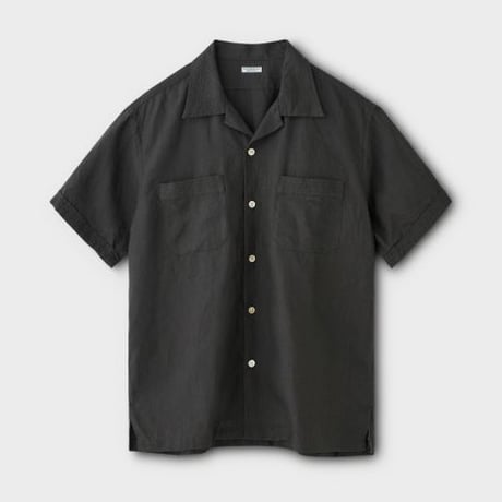 PHIGVEL‐MAKERS Co． Linen Safari SS Shirt(SEPIAGRAY)